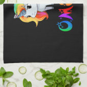 Omega Einhorn Geschirrtuch (Gefaltet)