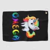 Omega Einhorn Golfhandtuch (Horizontal)