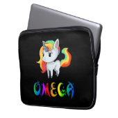 Omega Einhorn Laptopschutzhülle (Vorderseite Links)