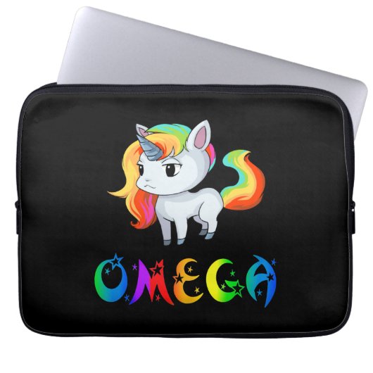 Omega Einhorn Laptopschutzhülle (Vorderseite)