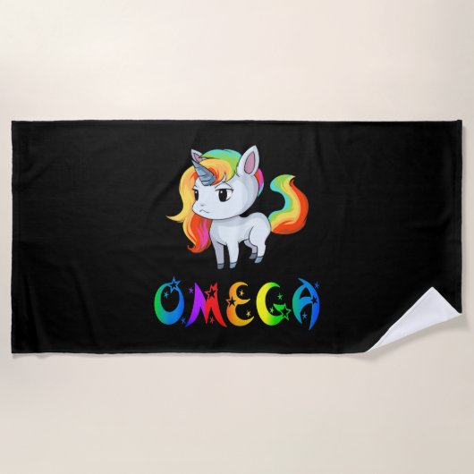 Omega Einhorn Strandtuch (Vorderseite)
