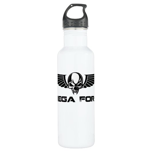 Omega-Kraft Edelstahlflasche (Vorderseite)