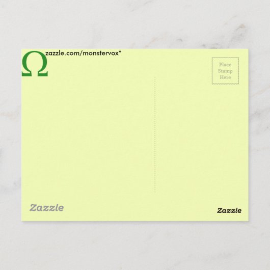 Omega Postkarte (Rückseite)