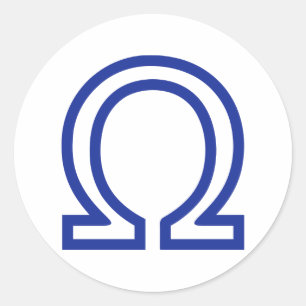 Omega Runder Aufkleber