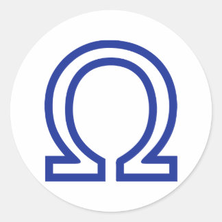 Omega Runder Aufkleber