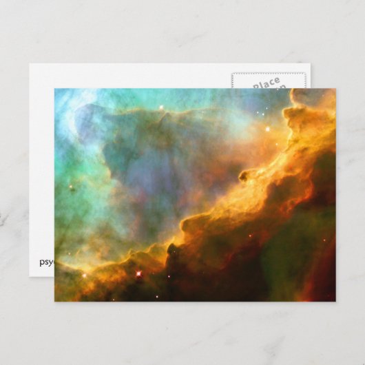 Omega/Schwanennebel (Hubble-Teleskop) Postkarte (Vorne/Hinten)