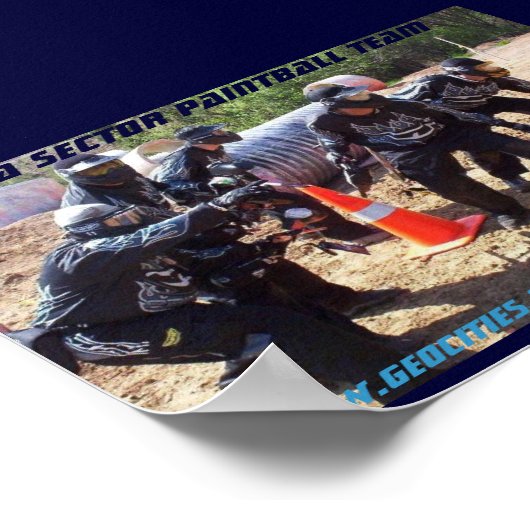 Omega Sector Paintball Team Poster (Ecke)