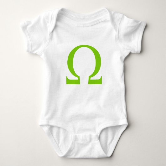 Omega-Symbol Baby Strampler (Vorderseite)