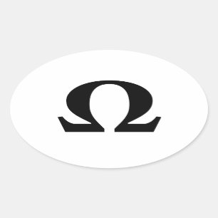 Omega, Symbol des Widerstand-Oval-Aufklebers Ovaler Aufkleber