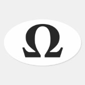 Omega, Symbol des Widerstandssymbols Ovaler Aufkleber (Vorderseite)