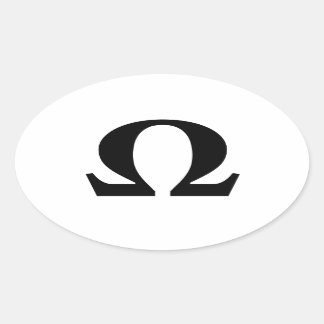 Omega, Symbol des Widerstandssymbols Ovaler Aufkleber