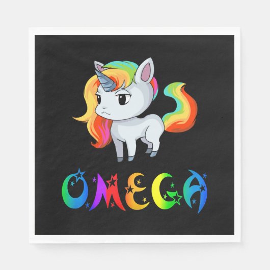 Omega Unicorn Serviette (Vorderseite)