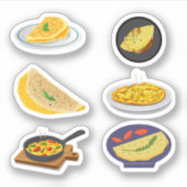 Omelet Stickers Aufkleber (Vorderseite)