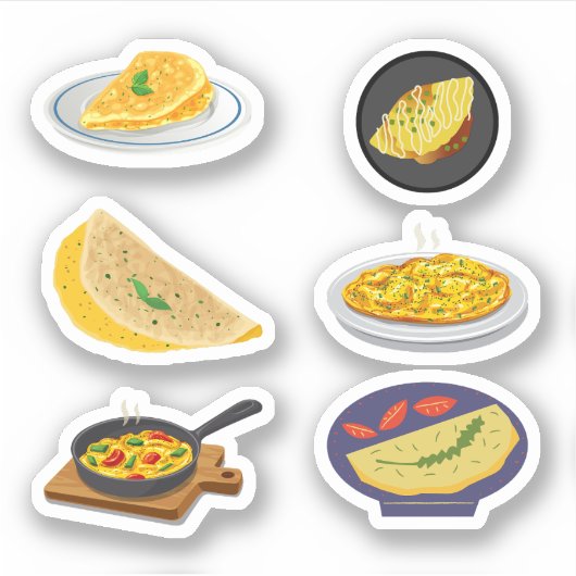 Omelet Stickers Aufkleber (Vorderseite)