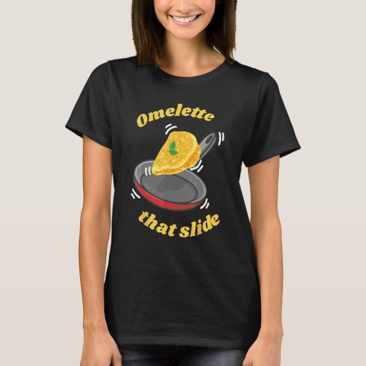Omelett Das Slide-Ei Frühstück-Omelett T-Shirt (Vorderseite)