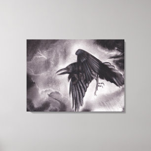 Omen Raven Canvas Print Leinwanddruck