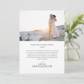 Omerrot | Hochzeit Dankeskarte (Stehend Vorderseite)