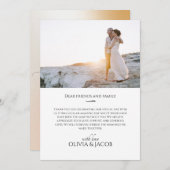 Omerrot | Hochzeit Dankeskarte (Vorne/Hinten)