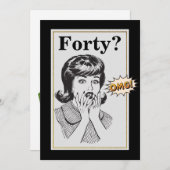 OMG 40. Geburtstag Party Funny Womans Geburtstag Einladung (Vorne/Hinten)