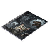 OMG A Dinosaurier! Funny Cat Selfie mit T-Rex Notizblock (Linke Seite)