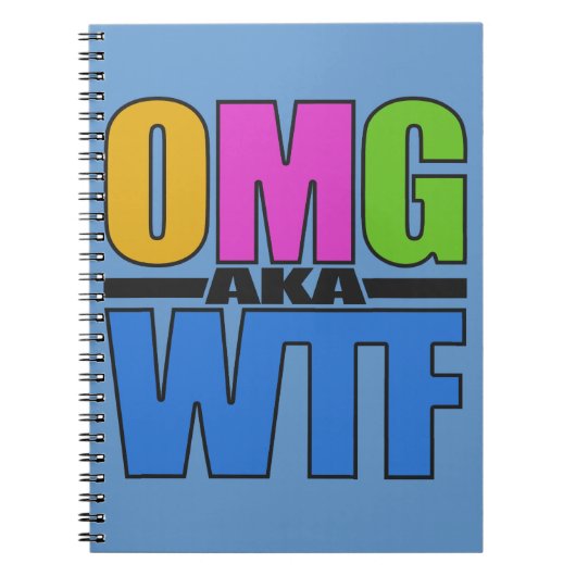 OMG aka WTF - benutzerdefiniertes Notebook Notizblock (Vorderseite)