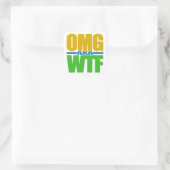 OMG aka WTF Sonderaufkleber Quadratischer Aufkleber (Tasche)