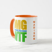 OMG alias WTF individuelle Name Tasse (Vorderseite Links)