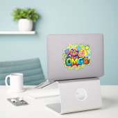 OMG AUFKLEBER (Laptop auf Schreibtisch)