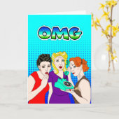 OMG Big News oder Gossip Sprichwort Hallo Freundsc Karte (Gelbe Blume)