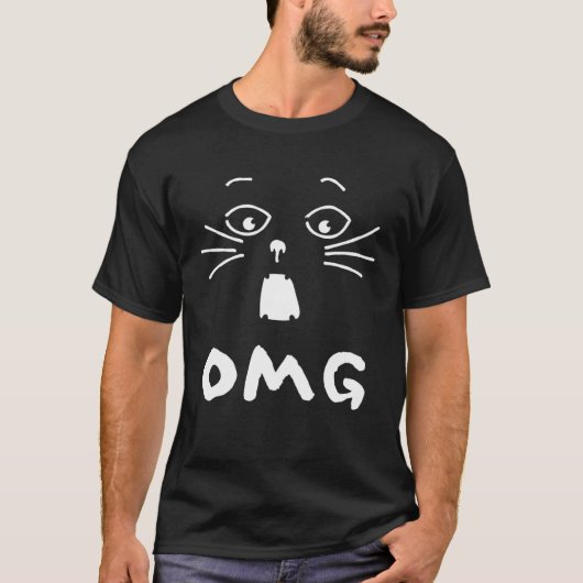 OMG Cat Graphics Fun Feline Designs T-Shirt (Vorderseite)