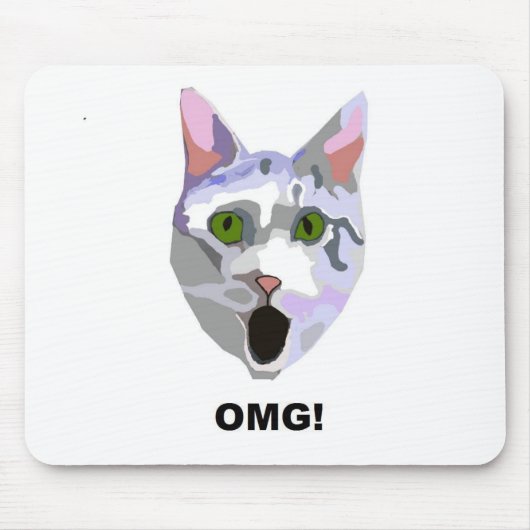 OMG! CAT 'was hat er gesehen? ' Mousepad (Vorne)