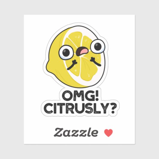 OMG Citrous Funny Fruit Citrus Pub Aufkleber (Blatt)