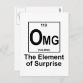 OMG Das Element ist überraschend Postkarte (Vorne/Hinten)