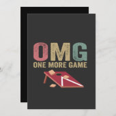 Omg ein weiteres Spiel lustige Spiel Conrhole Game Einladung (Vorne/Hinten)