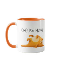 OMG Es ist das Montag Blues Funny Yellow Cat Gesch