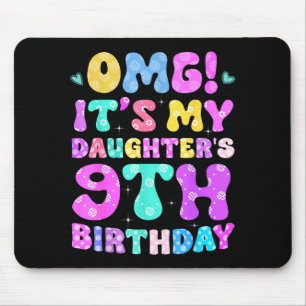 Omg Es ist der 9. Geburtstag meiner Tochter Blumen Mousepad