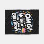 Omg es ist der Geburtstag meiner Schwiegermutter Fleecedecke (Vorderseite (Horizontal))