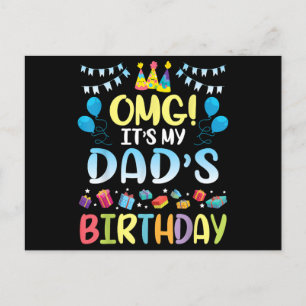 OMG, es ist der Geburtstag meines Vaters glücklich Feiertagspostkarte