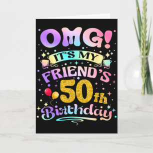 Omg Es Ist Mein 50. Geburtstag Mein Freund Glückli Karte