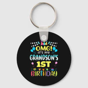 Omg Es Ist Mein Enkelsohn 1. Geburtstag Süß 1 Jahr Schlüsselanhänger