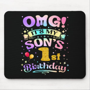Omg Es Ist Mein Erster Geburtstag Mein Sohn Ist 1 Mousepad