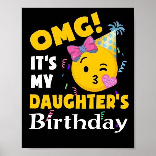 OMG Es ist mein Geburtstag Emoji Geburtstag Poster (Vorne)