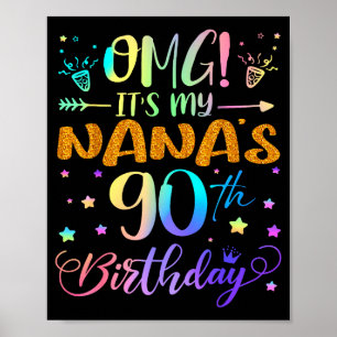 Omg Es Ist Mein Nanas 90. Geburtstag Süße 90 Jahre Poster