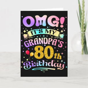 Omg Es Ist Mein Opa 80. Geburtstag Glücklich 80 Ja Karte