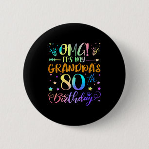 Omg Es Ist Mein Opa 80. Geburtstag Süße 80 Jahre A Button