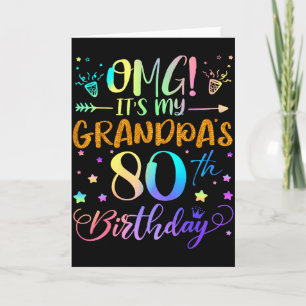 Omg Es Ist Mein Opa 80. Geburtstag Süße 80 Jahre A Karte