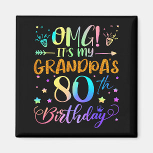 Omg Es Ist Mein Opa 80 Geburtstag Süße 80 Jahre A Magnet