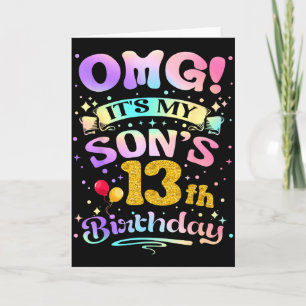 Omg Es Ist Mein Sohn 13. Geburtstag Glücklicher 13 Karte
