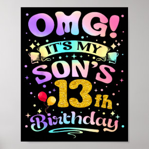 Omg Es Ist Mein Sohn 13. Geburtstag Glücklicher 13 Poster
