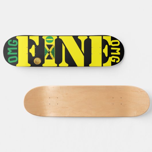 OMG FINE (JAMAICA) 8 1/4" Skateboard Deck (Horizontal)